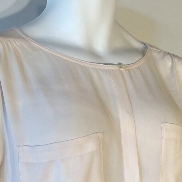 LOFT SZ  XXL  Blush color button front long sleeve loose fit blouse - Picture 3 of 7